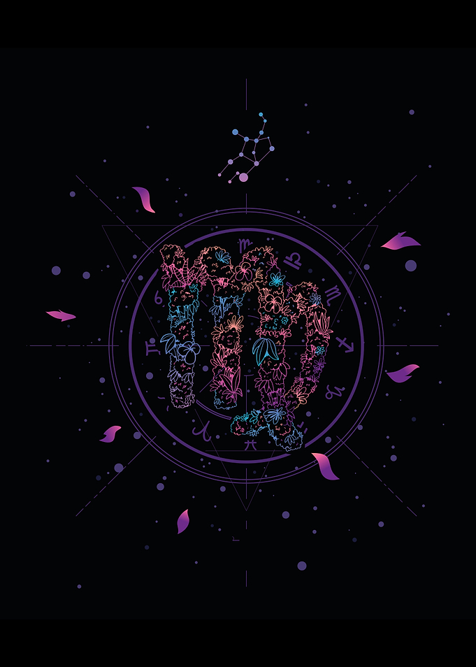 Virgo ZODIAC SIGN FLORAL