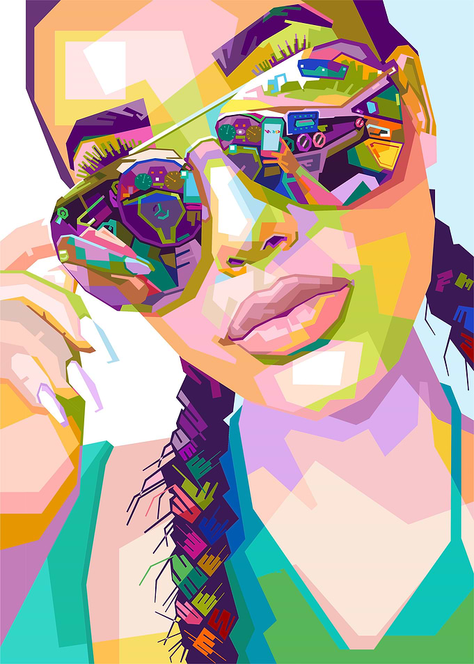 girl with glasses