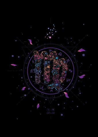VIRGO FLORAL ZODIAC SIGN