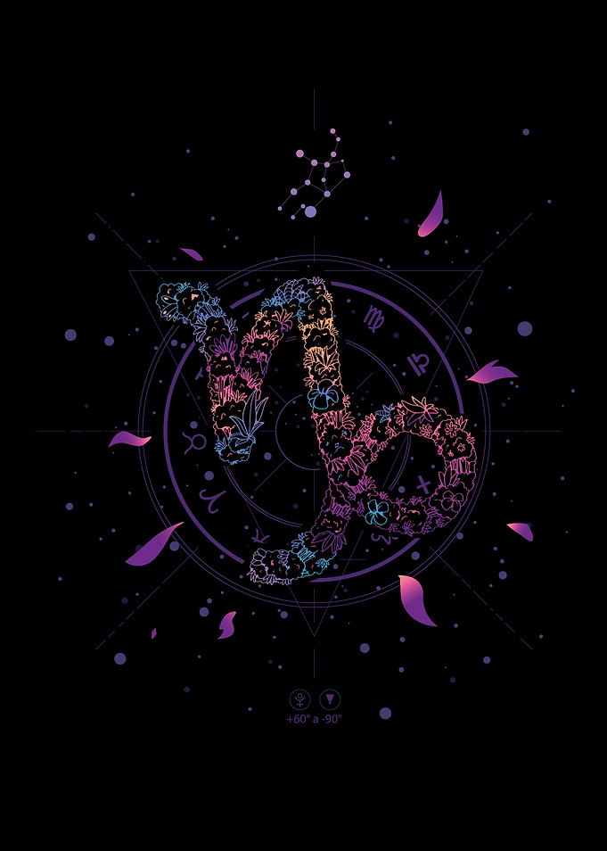 CAPRICORN FLORAL ZODIAC
