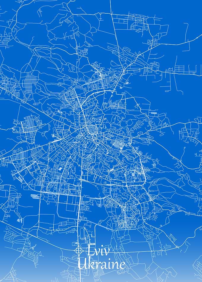 Lviv City Map Ukraine