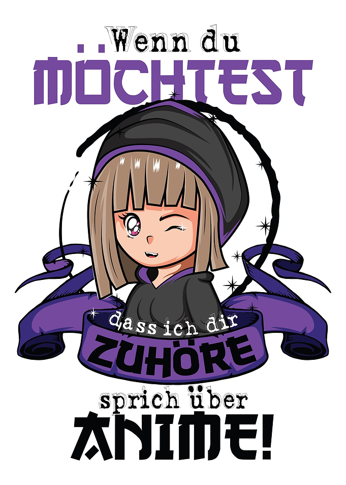 Witziger Anime Fan Spruch