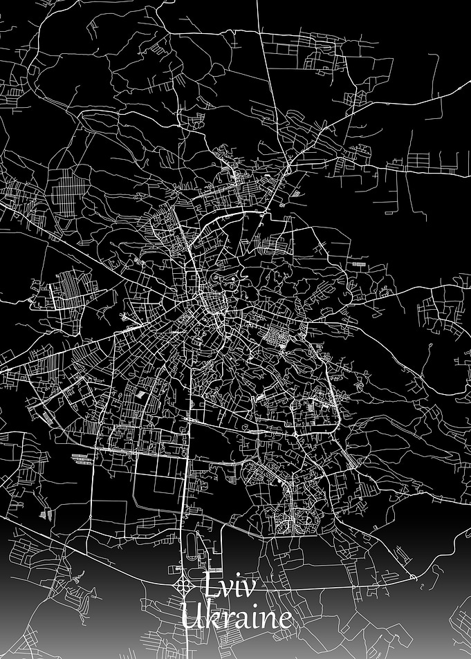 Lviv City Map Ukraine