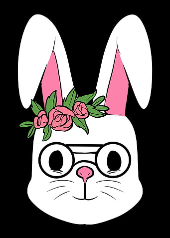 Bunny Glasses Easter Fan G