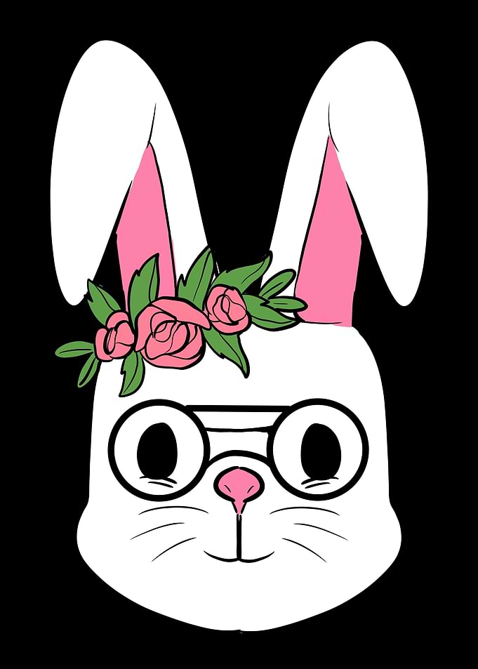 Bunny Glasses Easter Fan G