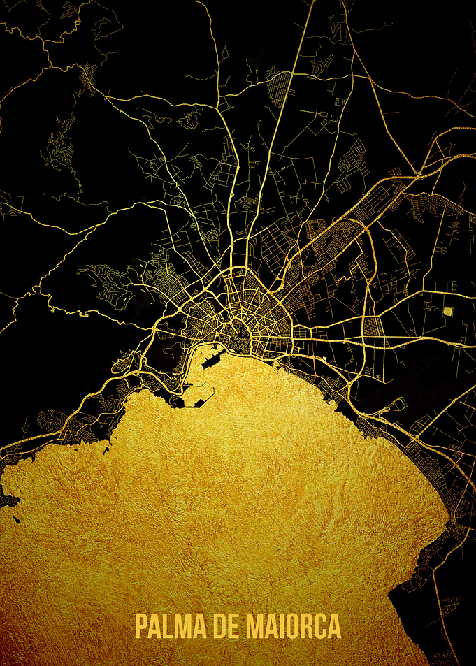 Palma de Maiorca gold map
