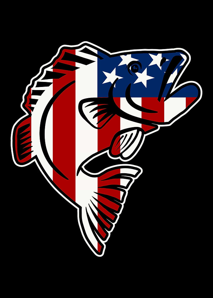 Fishing US flag
