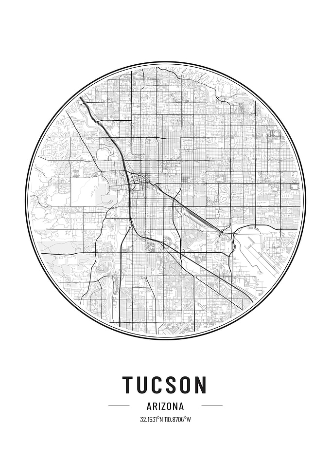 Tucson Arizona USA MAP
