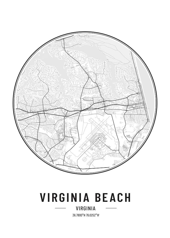Virginia Beach USA MAP