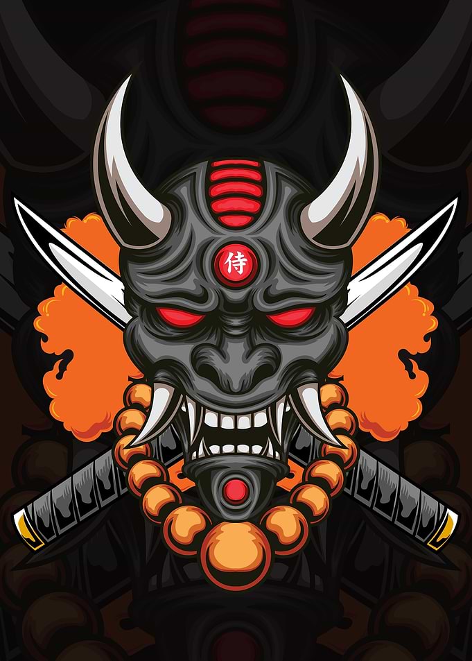 Oni Mask Illustration 02