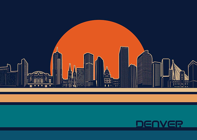 denver skyline retro 5