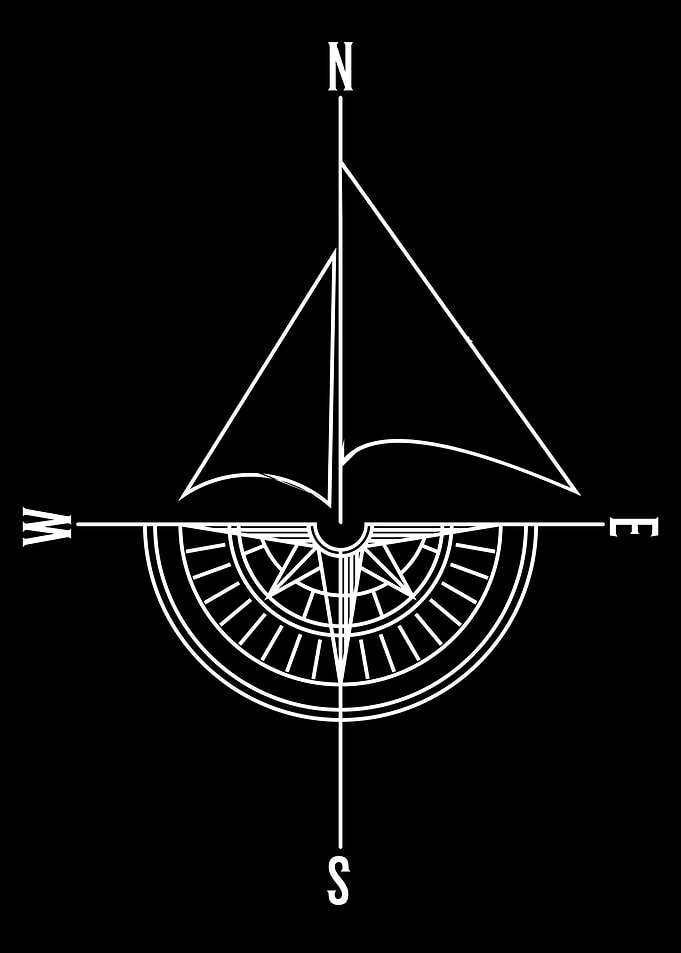 Nautik Kompass Segelschiff