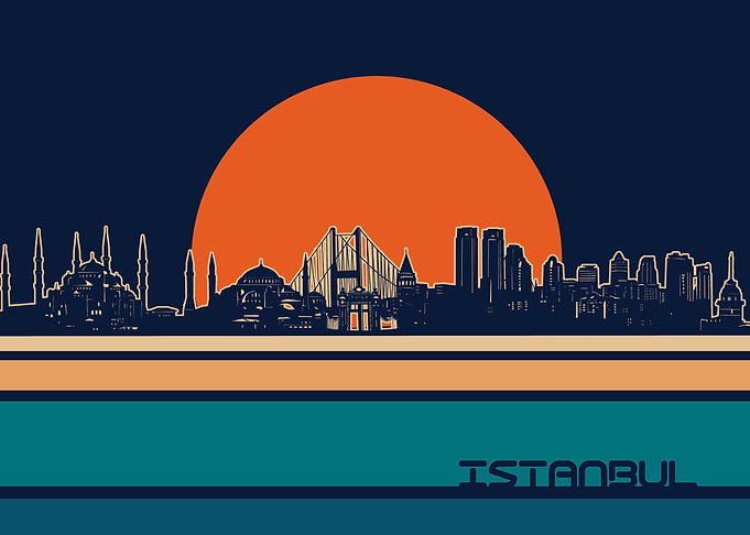 istanbul skyline retro 5