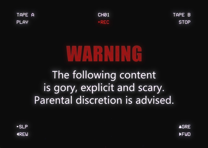 VHS warning content gory p