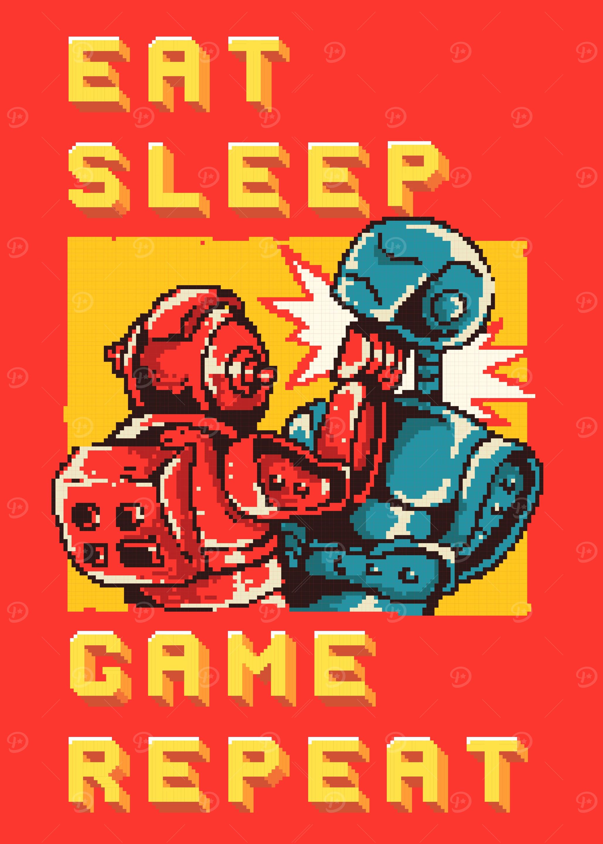 Eat Sleep Game Retro