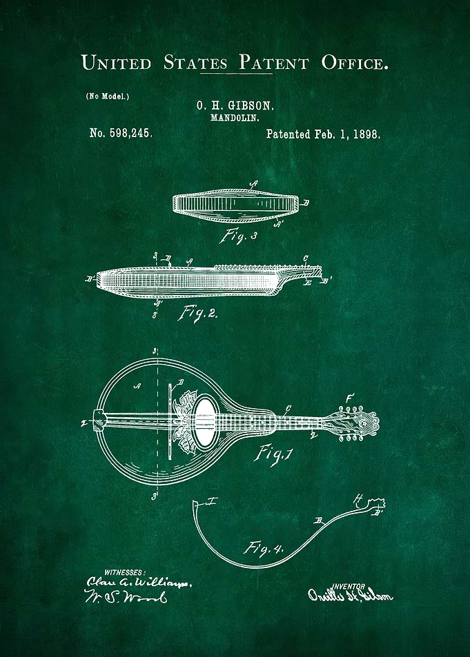 35 Mandolin Patent Print