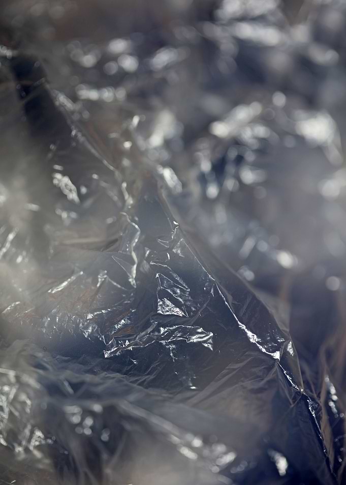 Plastic bag abstract macro