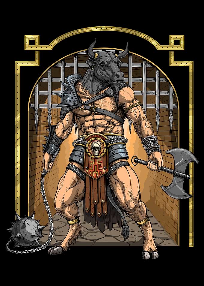 Mythical Minotaur Bull