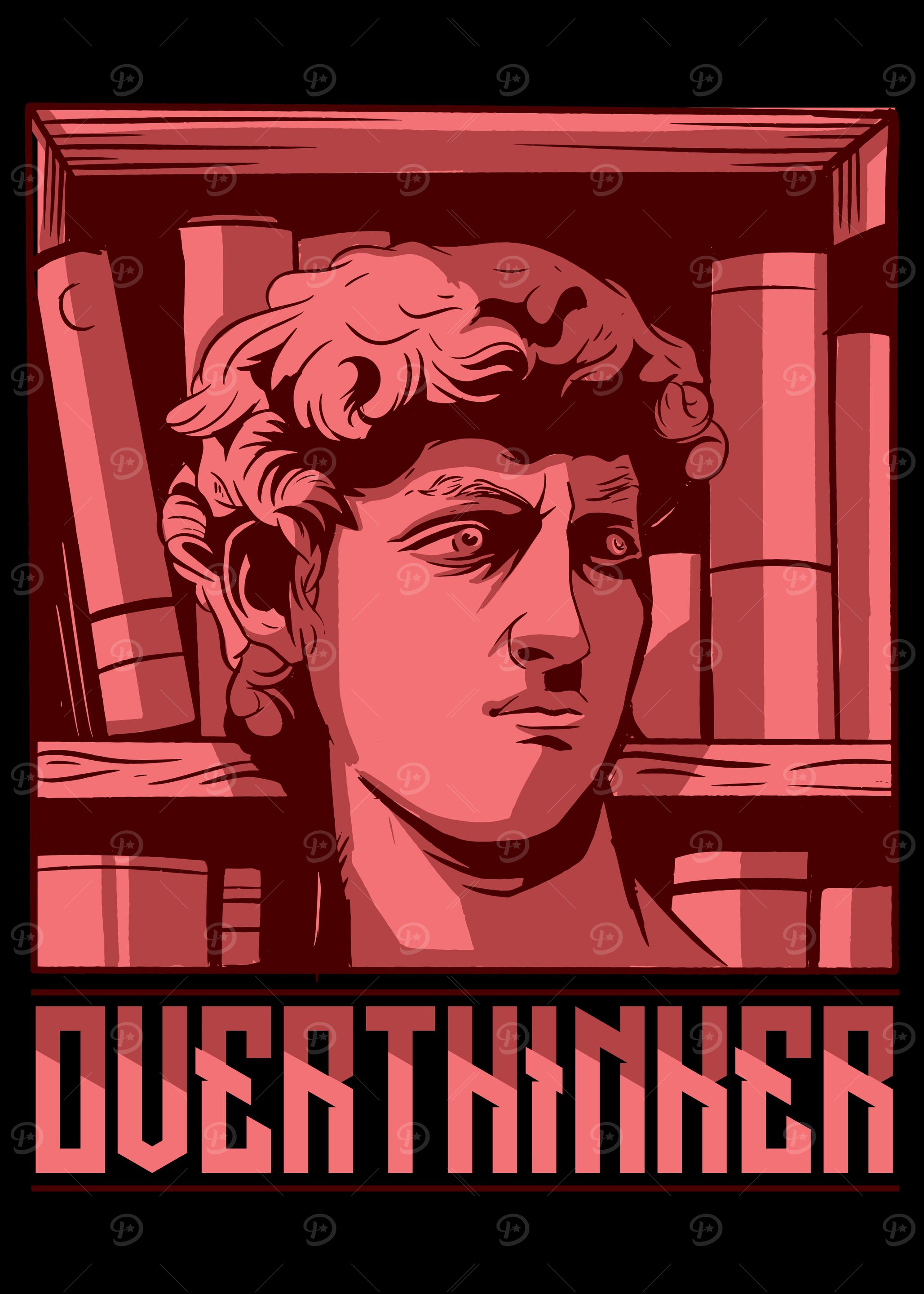 Overdone Statue Red