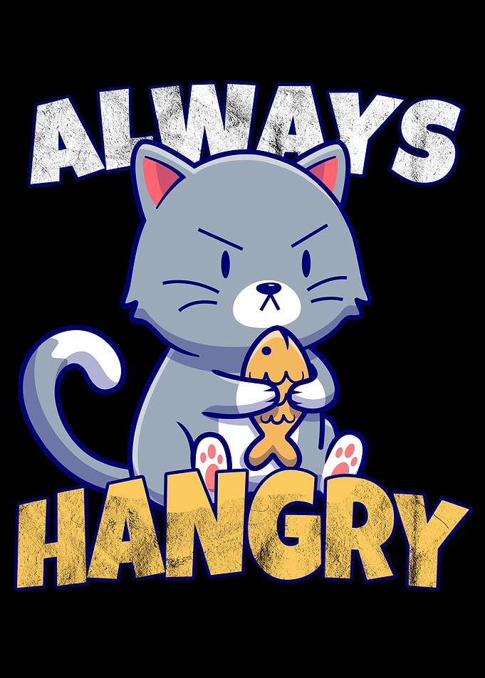 Hangry Cat Lover Fish Bone