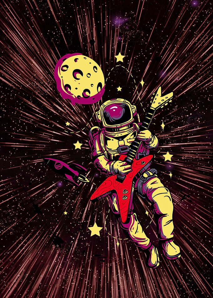 Astronaut Rockstar Guitar