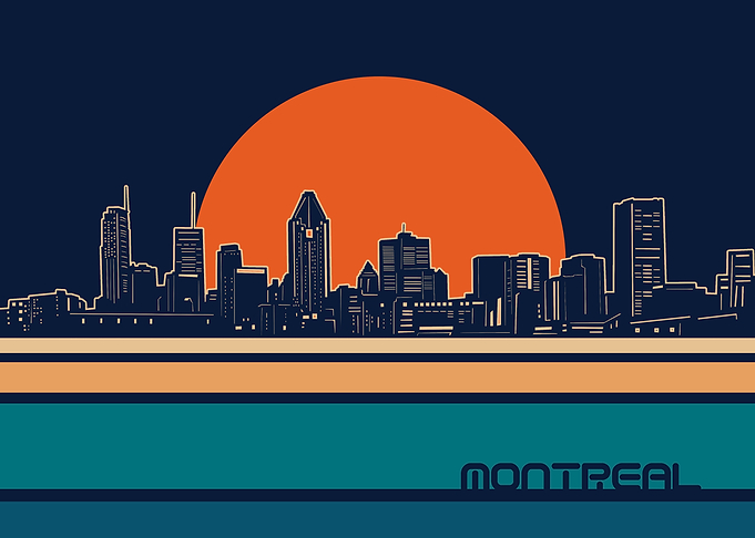 montreal skyline retro 5