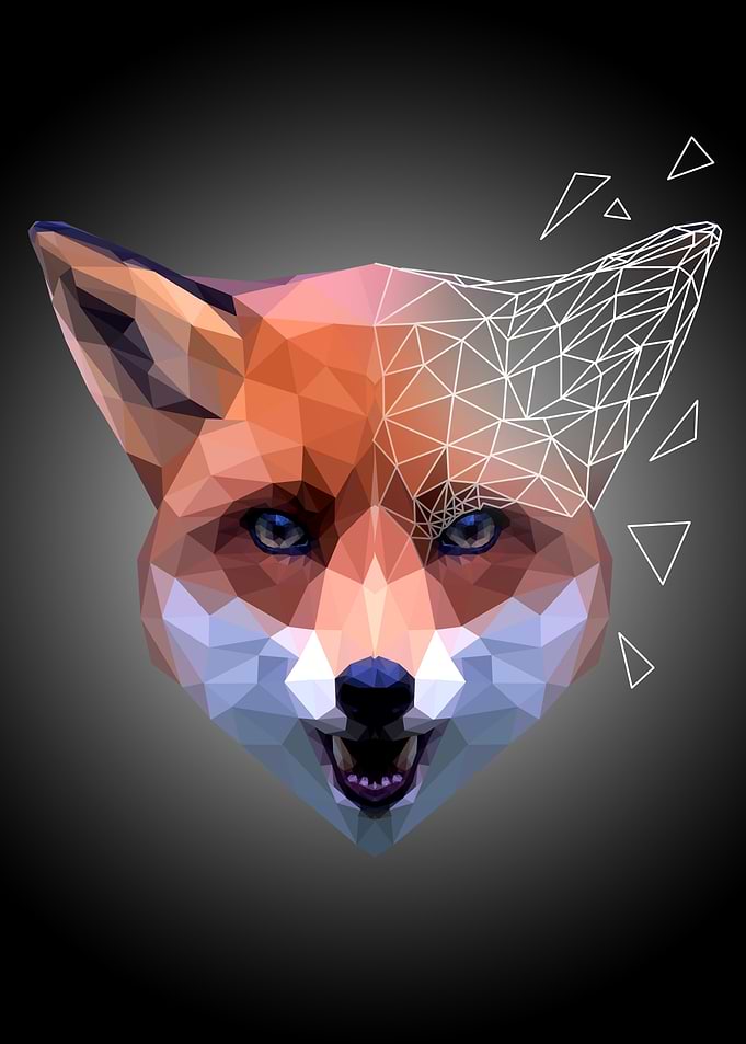 fox low poly