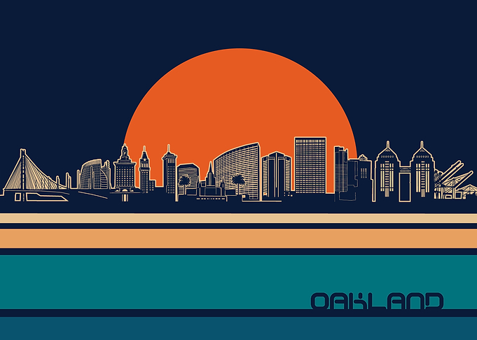 oakland skyline retro 5
