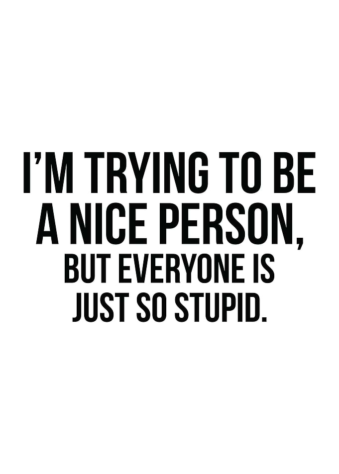 Trying To Be A Nice Person