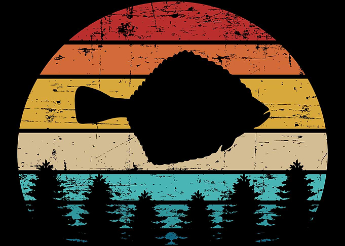Flounder Vintage retro