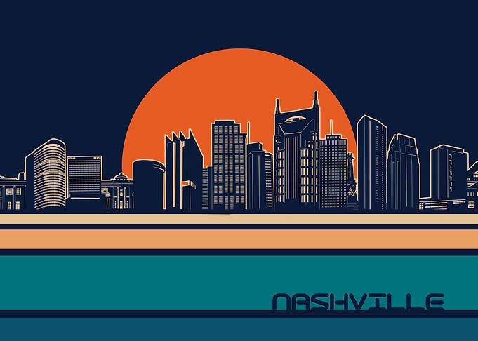 nashville skyline retro 5