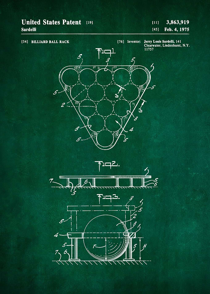 46 Billiard Ball Rack Pat