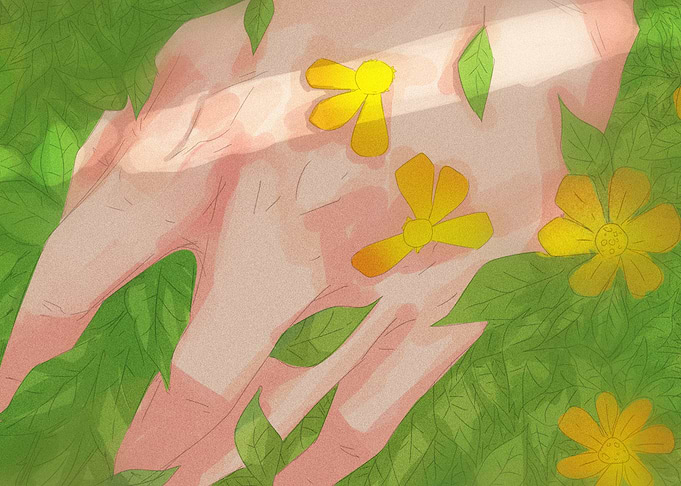 flowers hand