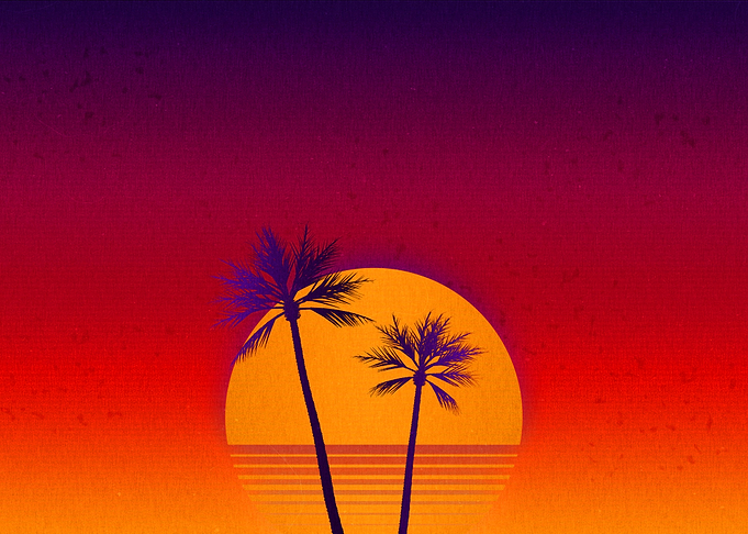Sunset in beach