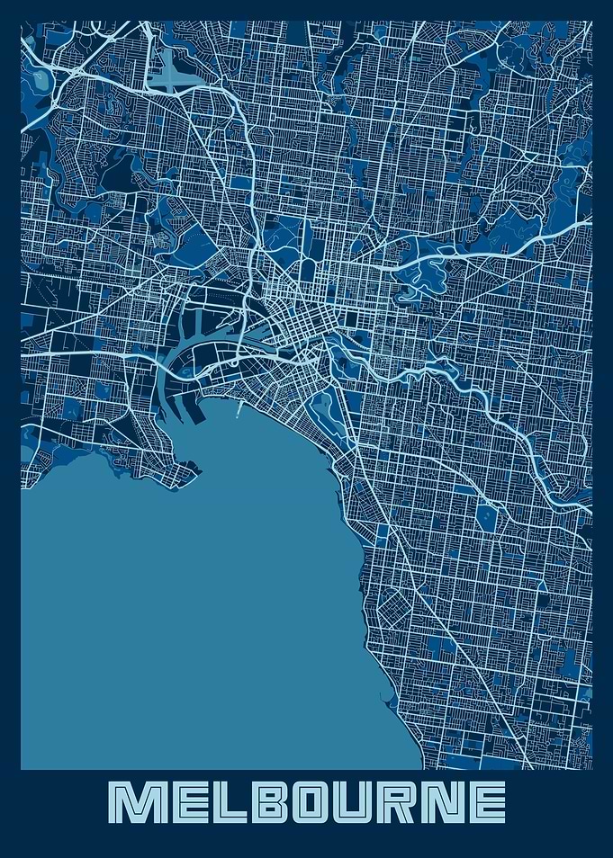 Melbourne Peace City Map