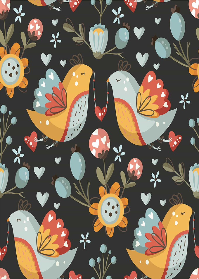 birds flower