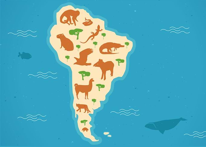 Map South America