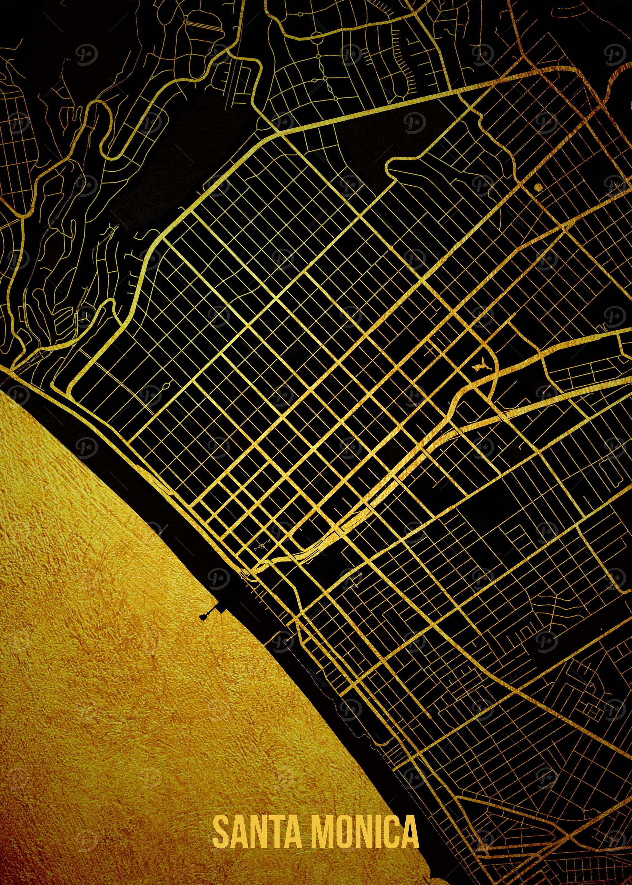 Santa Monica gold map
