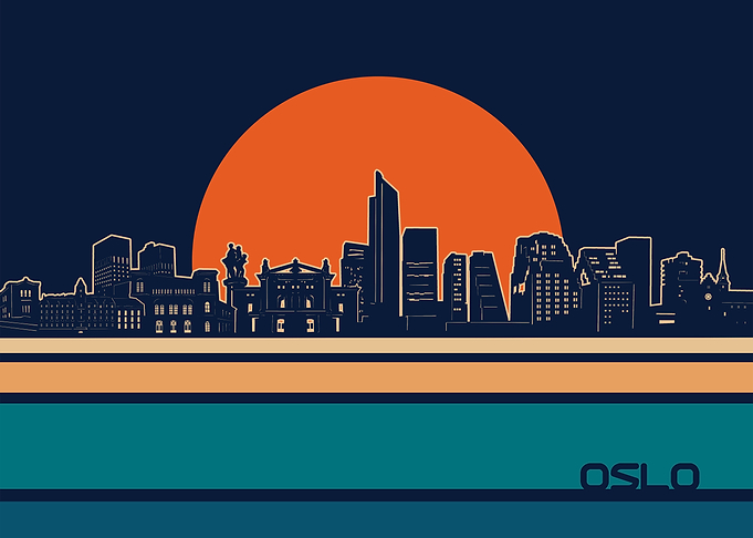 oslo skyline retro 5