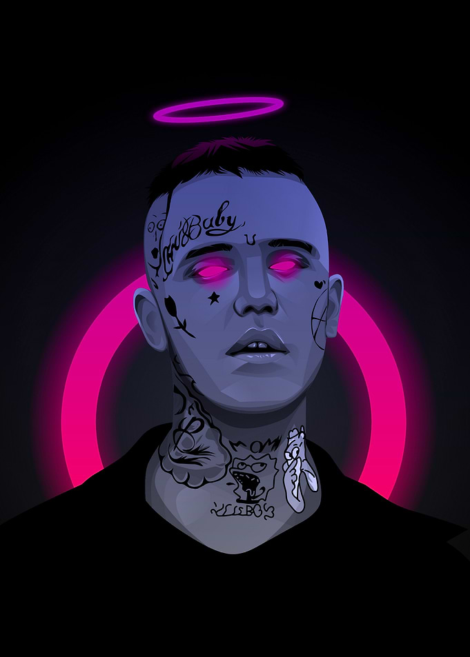 lilpeep neonart
