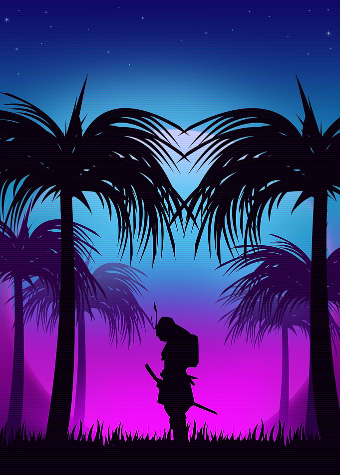 synthwave samurai