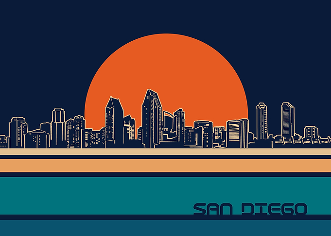 san diego skyline retro 5
