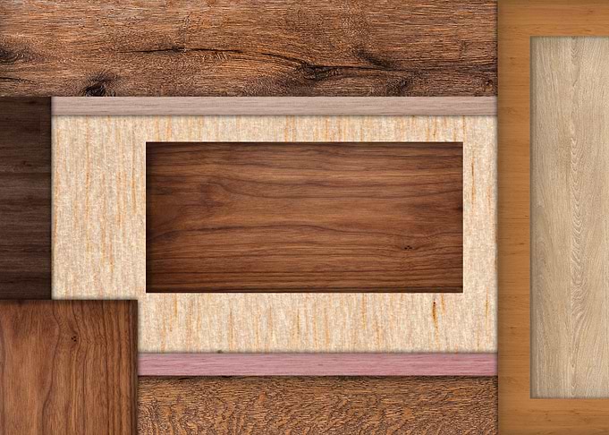 Abstract angular wood