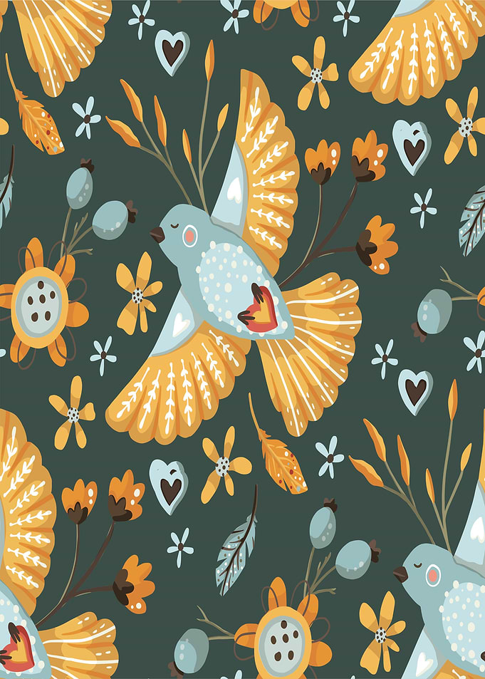 birds flower