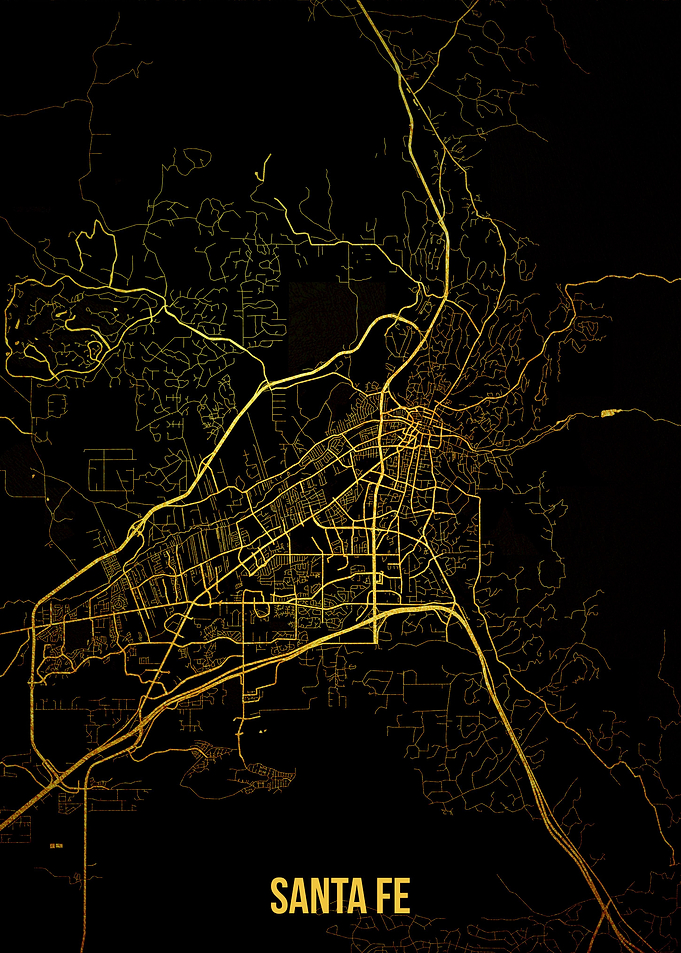 Santa Fe gold map
