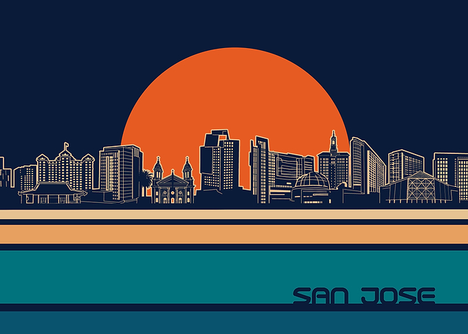 san jose skyline retro 5