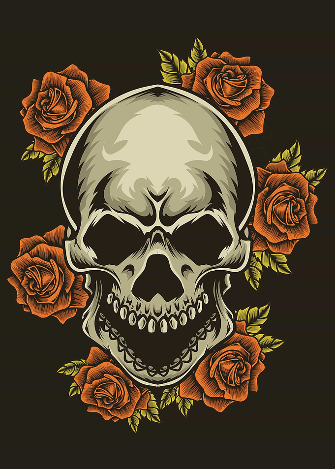 FLORAL VINTAGE SKULL