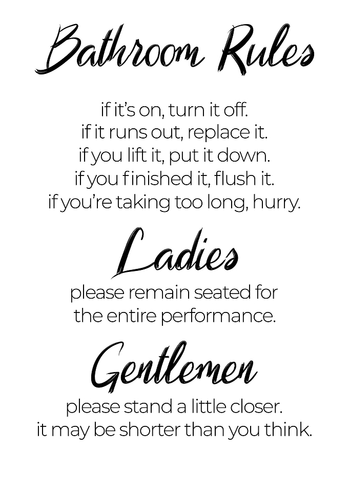 Bathroom Rules