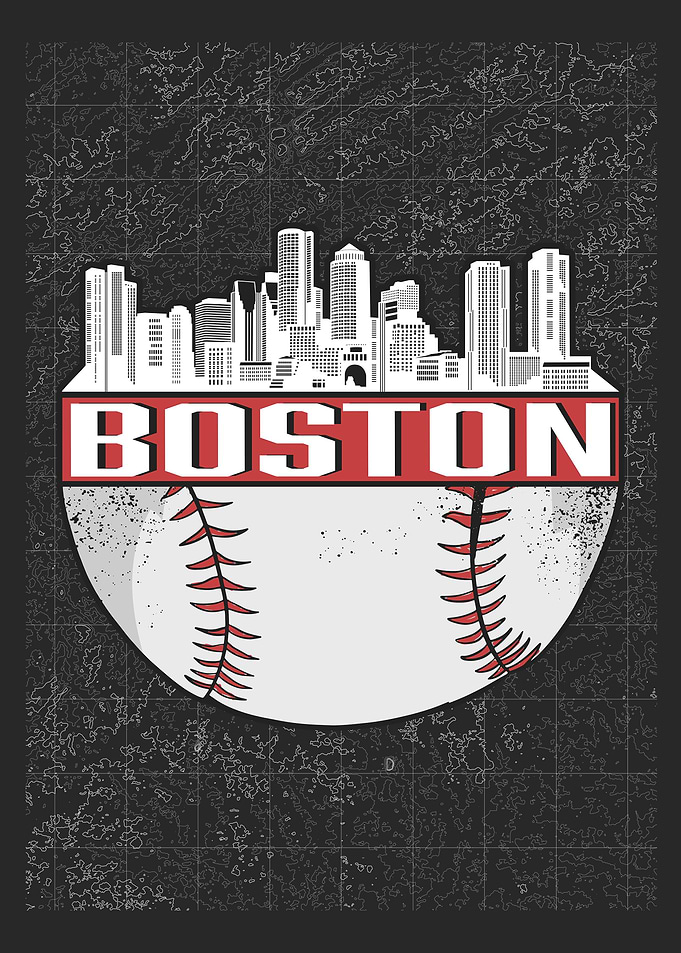 Boston Baseball Skyline