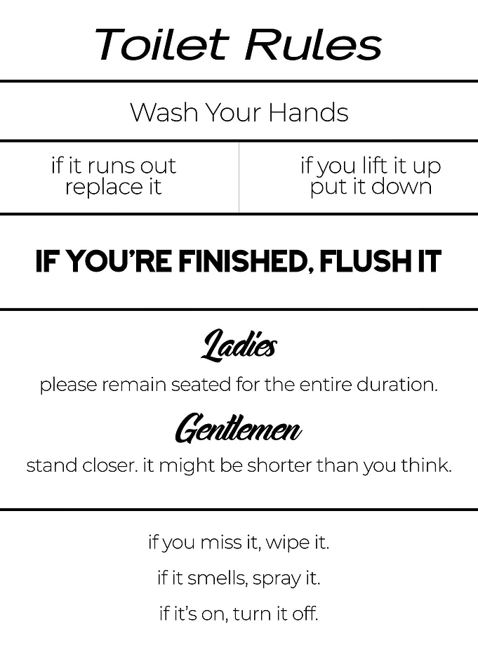 Toilet Rules